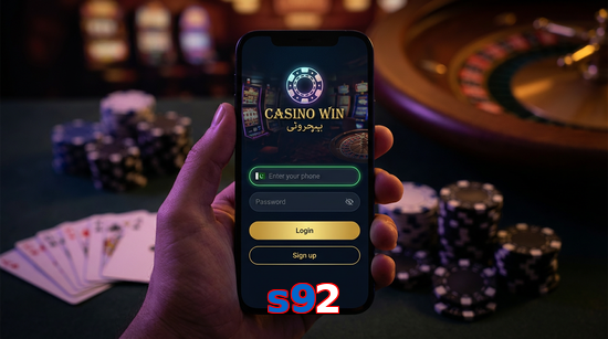 Main screen of S92 login page for PK players